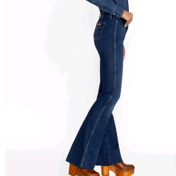 Johnny Was Rue De La Flare Blue Jeans - Picture 4 of 10